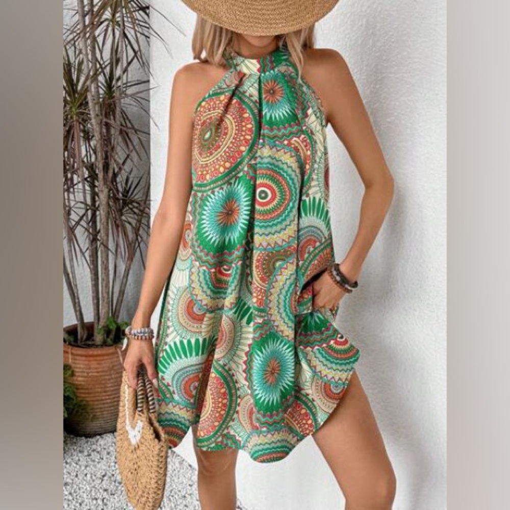 Boho Chic Halter Dress S